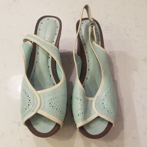 BCBGirls croc/wedge heels